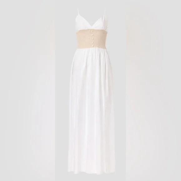 NAADAM White and Tan Maxi Dress - Picture 3 of 13